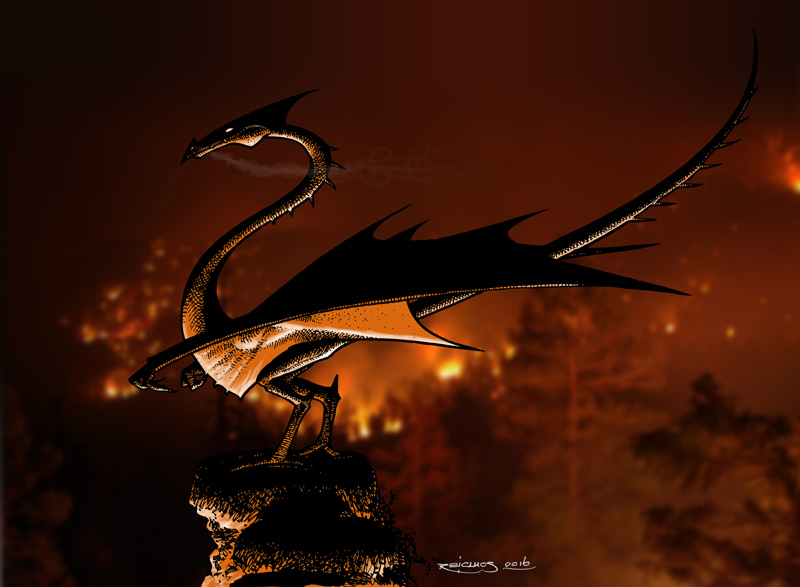 Dragon incendiaire , rendu final