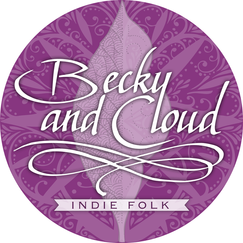 Becky and Cloud : logo sur fond violet